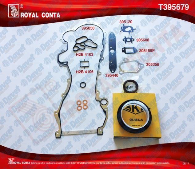 ROYAL T395679 Alt Takim Conta Skt Keceli Albea Doblo Palio Corsa 1.3mjt